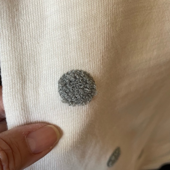 LOFT Cream with Gray Dots Tulip Hem Sweatshirt - Picture 6 of 6